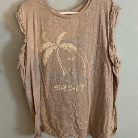 Stay Salty Roll Sleeve Tank - Picture 1 of 5